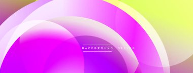 Soyut akışkan şekiller, canlı mor, pembe, sarı renkler. Modern tasarım, pürüzsüz gradyanlar dinamik görsel efekt yaratır.