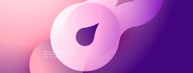 Soyut sıvı şekilleri, pembe mor gradyan. Modern tasarım öğesi, düz eğriler, dinamik kompozisyon. Arkaplan dokusu, yumuşak renkler.