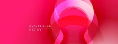 Soyut pembe tasarım. Üst üste binen daireler dinamik görsel efekt yaratır. Dereceli gölgeler derinlik ekler, modern estetik.