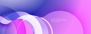 Soyut akış şekilleri, mor renkler, eğim arkaplanı. Dijital projeler ve sunumlar için modern tasarım öğesi. Düz eğriler dinamik görsel oluşturur.
