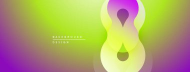 Soyut, enerjik bir arkaplan. Renkler karışıyor, pürüzsüz geçişler yaratıyor. Merkezi figür sonsuzluk sembolüne benzer. Modern tasarım ögesi.