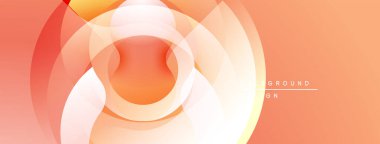 Soyut turuncu katmanlar dinamik dairesel tasarım yaratır. Yumuşak eğimler derinliği, sıcaklığı ve modern estetiği akla getiriyor. Minimalist arkaplan.