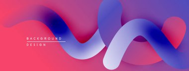 Soyut sıvı şekiller, canlı renklerin karışımı. Gradyan arka plan dinamik görsel efekt yaratır. Modern tasarım ögesi.