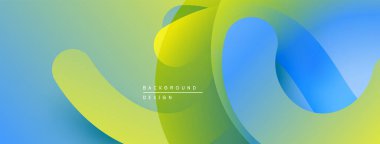 Soyut sıvı şekiller, canlı renklerin karışımı. Gradyan arka plan dinamik görsel efekt yaratır. Modern tasarım ögesi.