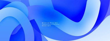 Soyut mavi katmanlar çağdaş arkaplan oluşturur. Yumuşak gradyanlar dinamik görsel deneyim sunar. Minimalist tasarım.