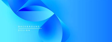 Soyut mavi arkaplan tasarımı. Yumuşak eğimler akışkan şekiller yaratır, modern estetik. Metin arkaplan tasarımı okur.