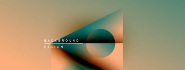 Soyut gradyan tasarımı. Sıvı şekiller turuncu, deniz mavisi ve gri karışımı. Metin elementli minimalist kompozisyon. Modern estetik.