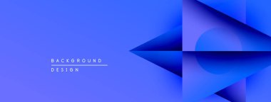 Soyut mavi gradyan tasarımı. Geometrik şekiller modern görsel efekt oluşturur. Metin arka plan tasarımı okur. Basit, temiz estetik..