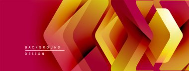 Soyut geometrik şekiller çakışıyor ve canlı bir redyellow gradyanı yaratıyor. Arkaplan ve sunumlar için uygun modern tasarım.