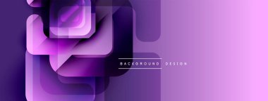 Soyut mor katmanlar modern tasarım yaratır. Gradyan gölgeler, geometrik şekiller, pürüzsüz geçişler görsel çekiciliği tanımlar.