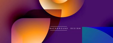 Soyut sıvı şekilleri harmanlanarak canlı turuncu, mor ve mavi renkler yaratır. Modern tasarım metin arkaplan tasarımı.