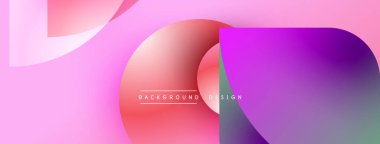 Soyut sıvı şekiller, canlı pembeler, kırmızılar, morlar harmanlanır. Modern tasarım ögesi, pürüzsüz gradyanlar dinamik bileşim oluşturur.
