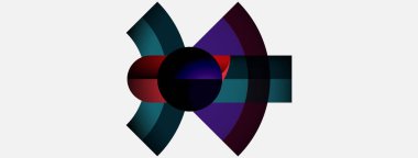 Soyut tasarım kıvrımlı şekiller, koyu renkler, merkezi siyah daireler içerir. Renkler karışır, dinamik görsel etki yaratır. Minimalist kompozisyon.