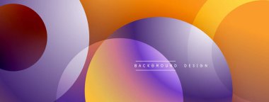 Soyut renkli şekiller dinamik gradyan arkaplan oluşturur. Modern tasarım elementleri akıcılık ve sıcaklık öneriyor..