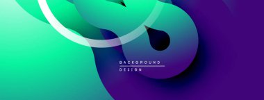 Soyut sıvı şekilleri, canlı gradyanlar. Turkuaz, mor renkler kusursuz bir şekilde harmanlanarak dinamik bir arka plan tasarımı yaratır. Modern, şık estetik..