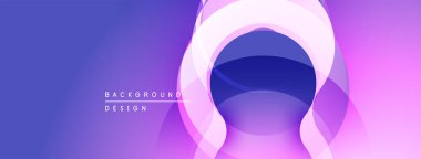 Soyut arkaplan özellikleri üst üste biniyor. Mordan pembeye geçiş yumuşak görsel efekt yaratır. Minimalist tasarım.