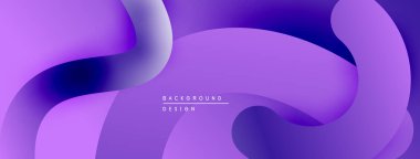 Soyut mor arkaplan. Pürüzsüz akış şekilleri dinamik görsel efektler yaratır. Modern tasarım, gradyanlar, yumuşak kıvrımlar.