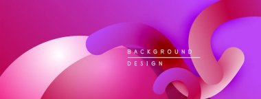 Soyut sıvı şekilleri, canlı mor renkler, pürüzsüz eğimler. Arkaplan ve sunumlar için modern tasarım ögesi.