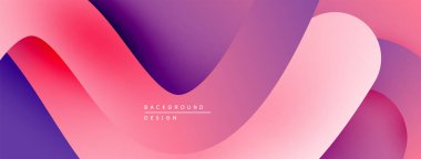 Soyut sıvı şekiller, canlı pembeler, morlar modern arka plan yaratır. Yumuşak gradyanlar, katmanlı tasarım görsel cazibe sunar.