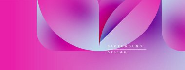 Soyut, canlı pembe, mor eğimli şekiller. Modern tasarım elementleri dinamik görsel akış yaratır. Metin arkaplan tasarımı okur.