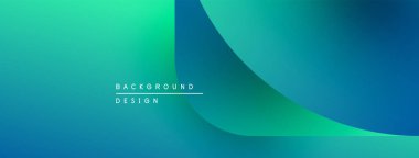 Soyut eğim arkaplanı. Mavi, yeşil renkler düzgün bir şekilde harmanlanır. Minimalist tasarım metin arkaplan tasarımı içerir. Modern estetik, temiz kompozisyon.