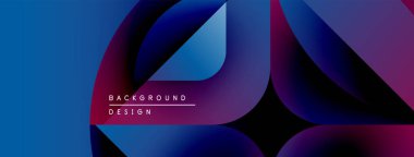 Soyut gradyanlar çakışıyor, dinamik görsel akış yaratıyor. Modern tasarım elementleri akıcılık, derinlik, canlı renk şeması önerir.