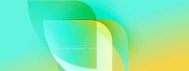 Soyut sıvı şekilleri turkuaz, yeşil, sarı renkleri harmanlıyor. Modern tasarım merkezi formda metin arkaplan tasarımı içerir. Gradyan renkler dinamik görsel efekt yaratır.