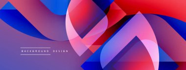 Soyut geometrik şekiller canlı renkleri harmanlarlar. Pürüzsüz gradyanlar dinamik görsel akış yaratır, modern tasarım elementleri sunar.