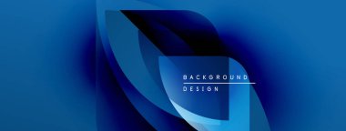 Soyut mavi tasarım. Yumuşak eğimler akışkan şekiller yaratır, modern estetik. Metin arka plan tasarımı okur. Minimalist kompozisyon.