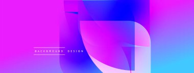 Soyut enerjik tasarım akış şekilleri, gradyanlar. Renkler pembelerden, mavilerden, morlardan harmanlanır ve dinamik görsel efekt yaratır. Metin arkaplan tasarımı okur.