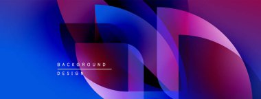 Soyut sıvı şekilleri canlı mavileri, morları harmanlıyor. Modern tasarım hareketi, enerjiyi ve derinliği çağrıştırıyor. Minimum metin arka plan kavramını vurguluyor.