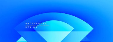 Soyut mavi eğimler akan şekiller oluşturur. Metin, merkez ışık alanı içinde arkaplan tasarımı okuyor. Minimalist, modern estetik.