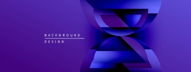 Soyut mor tasarım katmanlı şekiller oluşturarak dinamik görsel efekt yaratır. Sunumlar ve grafikler için modern arkaplan uygun.