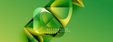 Soyut yeşil tasarım akışkan şekiller, gradyanlar içerir. Sancaklar ve sunumlar için modern arka plan uygun. Minimalist stil.