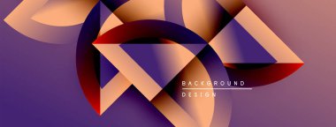 Soyut geometrik şekiller, gradyanlar, mor renkler tasarımda baskın. Dinamik akışı olan modern arkaplan, parlak sunum.