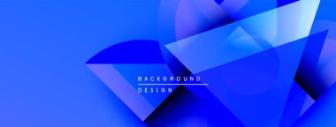 Soyut mavi tasarım, üst üste binen geometrik şekiller. Renkler derinlik yaratır, modern estetik. Mevcut en küçük metin.