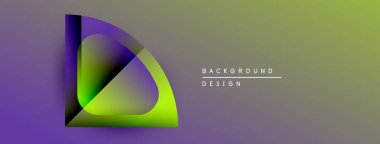 Soyut gradyan tasarımı. Mor, yeşil renkler harmanlanmış. Modern estetik, basit metin etiketleri arkaplan, tasarım ögeleri.