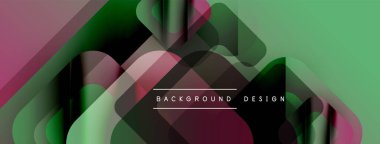 Soyut sıvı şekilleri örtüşür ve dinamik eğimler yaratır. Renkler arasında yeşil, mor, siyah var. Arka planlar için modern tasarım ögesi.