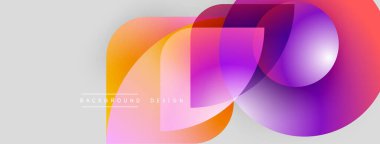 Soyut renkli katmanlar örtüşüyor. Gradyan gölgeler dinamik görsel efekt yaratır. Modern tasarım arka planlar, pankartlar, sunumlar için uygun.