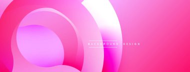 Soyut pembe tasarım, üst üste binen daireler, gradyanlar. Modern estetik, arka planlar ve sunumlar için uygun. Düz geçişler dinamik görsel efekt yaratır.