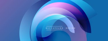 Soyut katmanlar dinamik mavi, mor gradyan oluşturur. Metin arka plan tasarımı okur. Modern görsel kompozisyon.