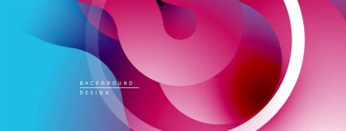 Soyut sıvı şekiller, canlı renklerin karışımı. Modern tasarım, pürüzsüz eğimler dinamik kompozisyon yaratır. Arkaplanda üst üste binen katmanlar.