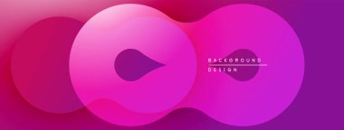 Soyut pembe katmanlar akışkan şekiller yaratır. Gradyan renkler düzgün bir şekilde harmanlanarak modern tasarım ögesini oluşturur. Minimalist estetik.