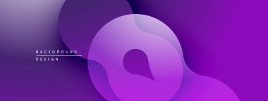 Soyut mor arkaplan. Pürüzsüz şekiller, dinamik görsel efektler yaratır. Dijital projeler için modern tasarım.
