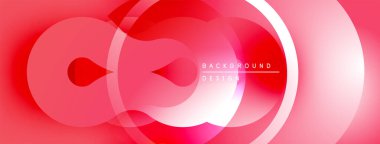 Soyut pembe dizayn özellikleri üst üste binen daireler, çizgiler. Gradyan gölgeler dinamik görsel efekt yaratır. Modern arkaplan ögesi.