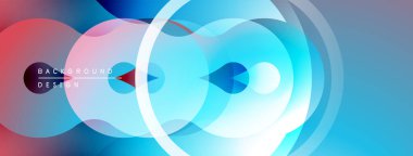 Soyut sıvı şekiller, canlı renklerin karışımı. Çemberler, dinamik görsel efekt oluşturur. Modern tasarım ögesi.