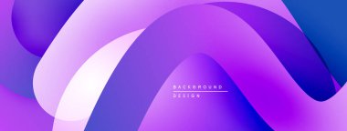 Soyut mor tasarım akışkan şekiller, gradyanlar içerir. Dijital projeler ve sunumlar için modern arkaplan ideali.