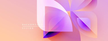 Soyut geometrik tasarım. Yumuşak eğimler, pembeler, morlar modern görsel doku oluşturur. Minimalist tarz, temiz çizgiler, dinamik kompozisyon.