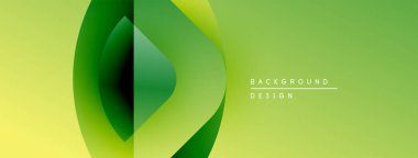 Soyut yeşil arkaplan. Pürüzsüz gradyanlar akışkan şekiller, modern tasarım elementleri yaratır. Minimalist kompozisyon, canlı renkler.