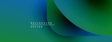 Soyut eğim arkaplanı. Mavi, yeşil renkler düzgün bir şekilde harmanlanır. Minimalist tasarım metin arkaplan tasarımı içerir. Modern estetik.